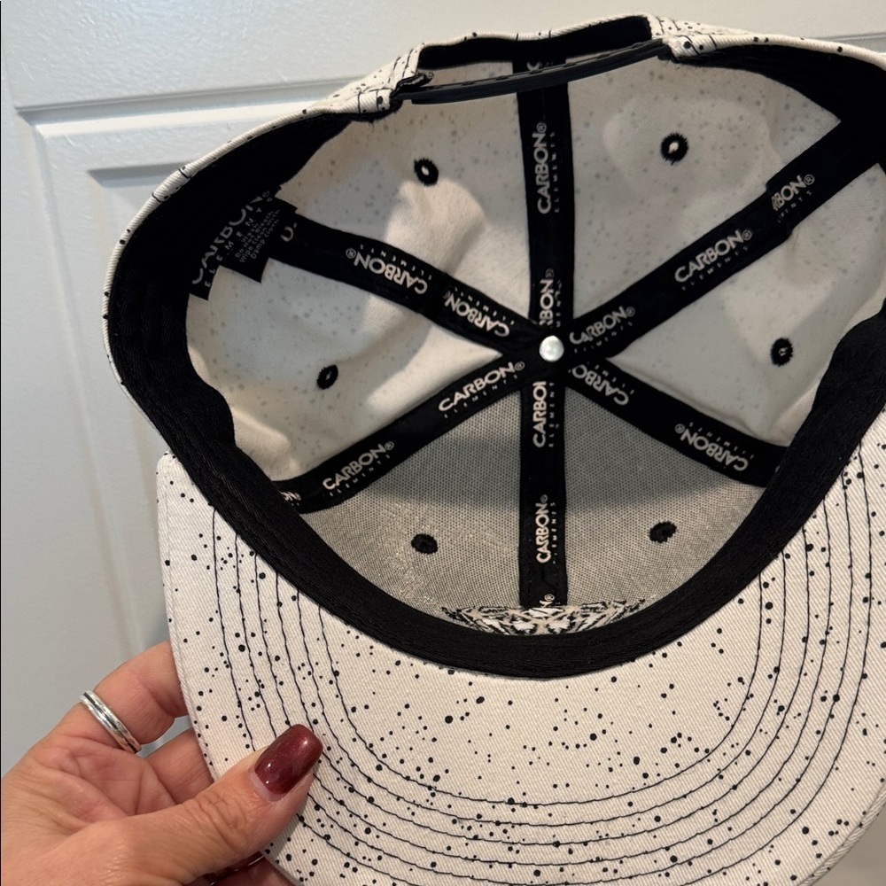 Carbon Black and White Speckled Hat - Picture 2 of 5